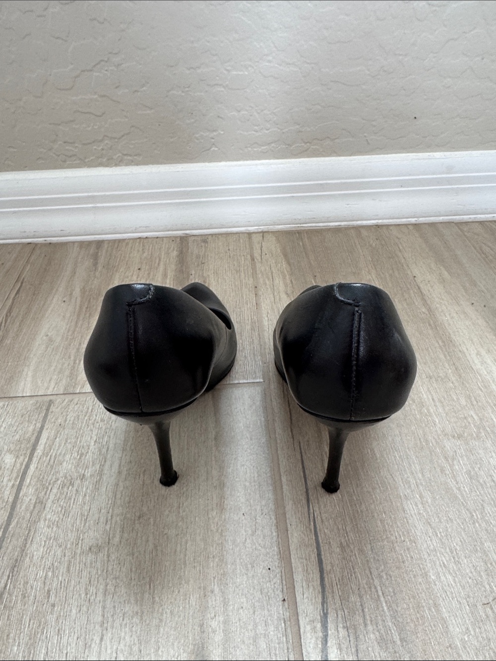 Aldo Black Pointed Toe Stiletto Heels - Picture 3 of 6